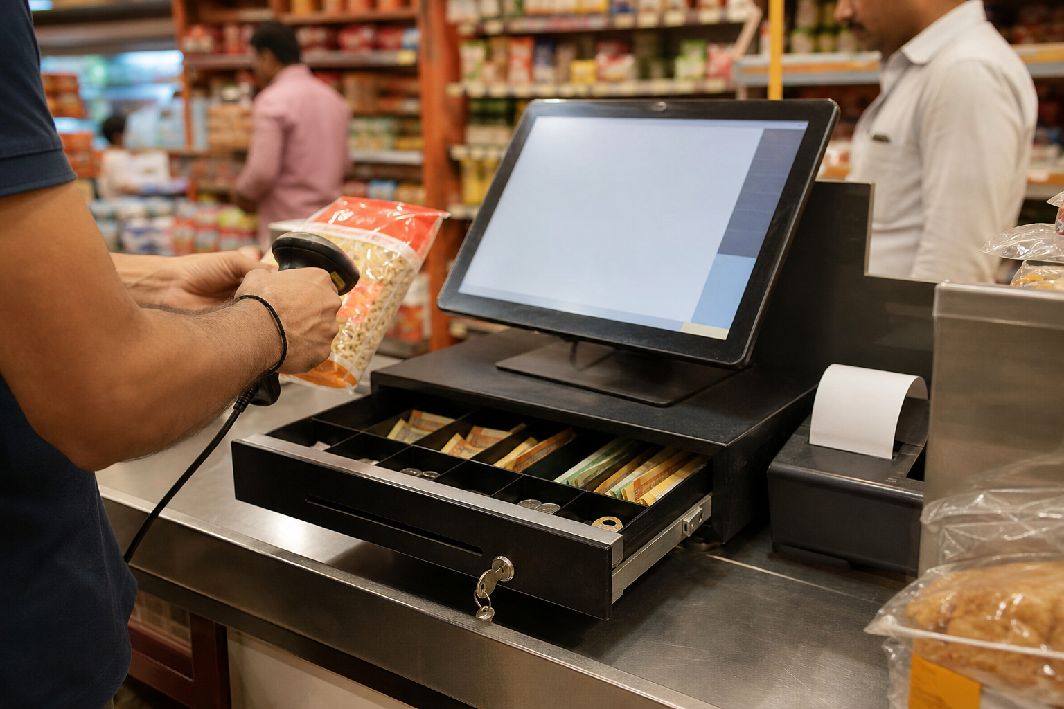 Retail shop counter POS