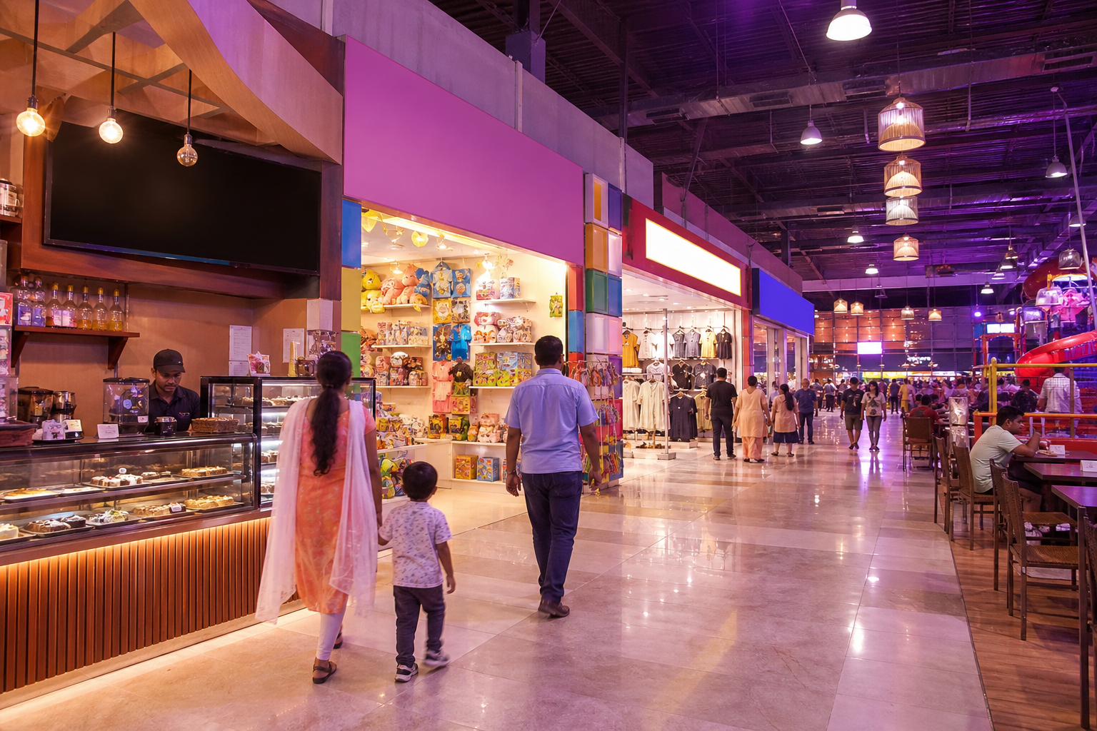 Venue floor with tenant shops